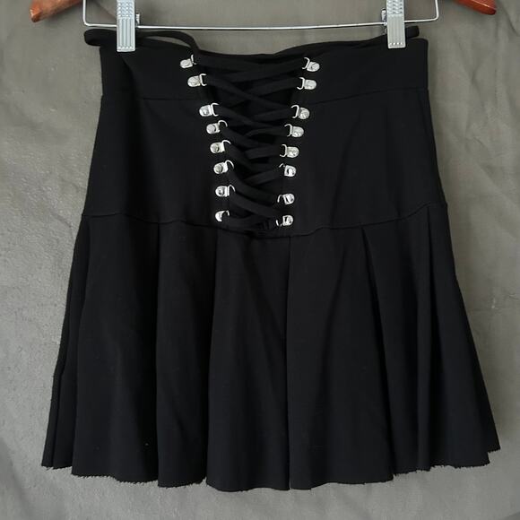 Killstar Black Endora Pleated Mini Skirt Size Small - Picture 2 of 9